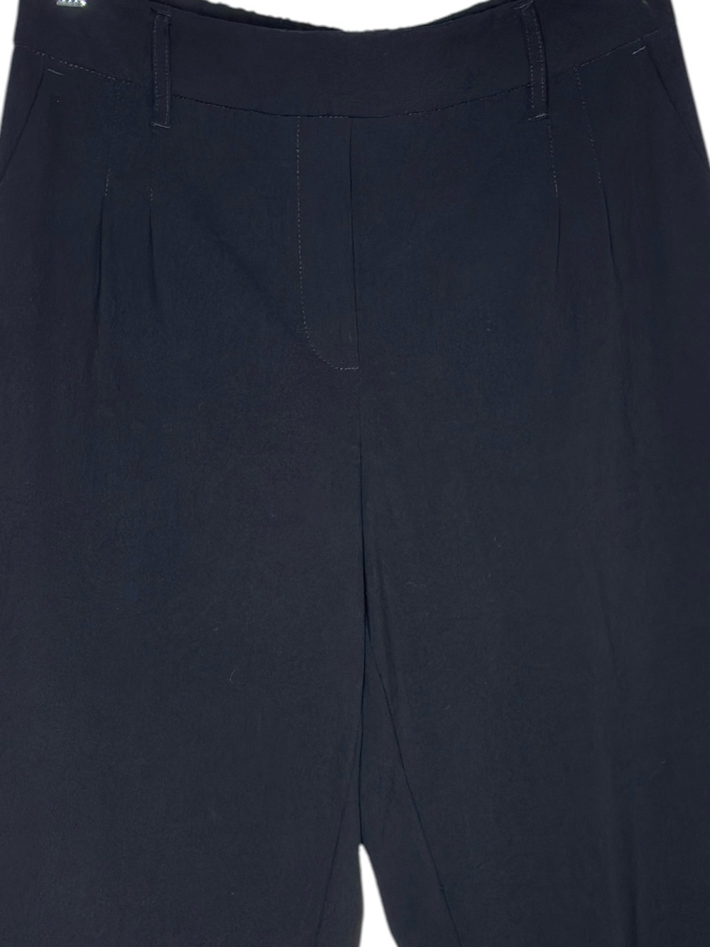 C by One Black Wide Leg Pull-On Career Pants Size M Elastic Back Waist - Picture 3 of 16